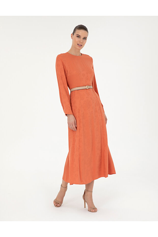 Light Coral A-Line Woven Dress 50283650-Vr247