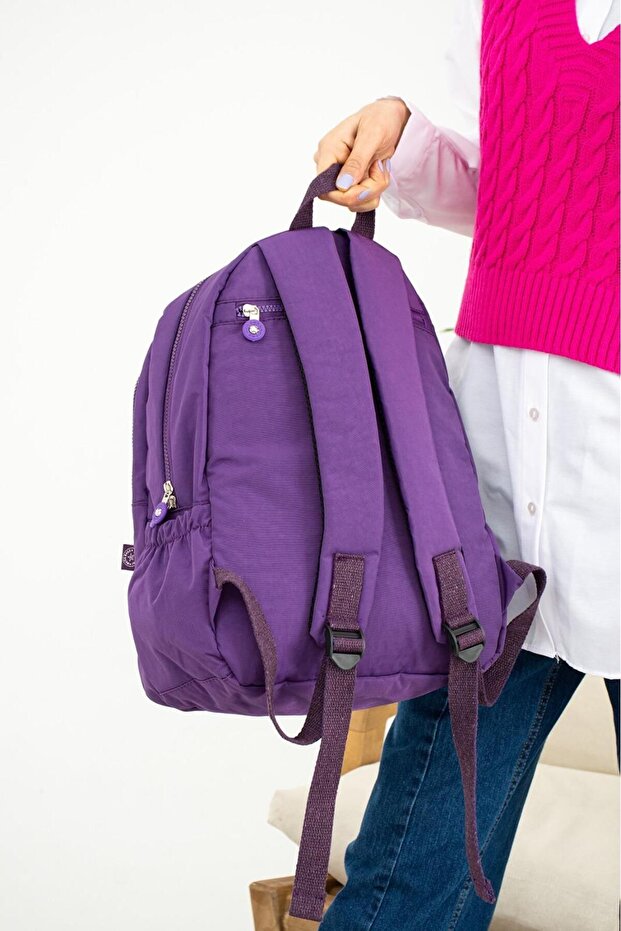 Mega Large Size Purple School Backpack - 4