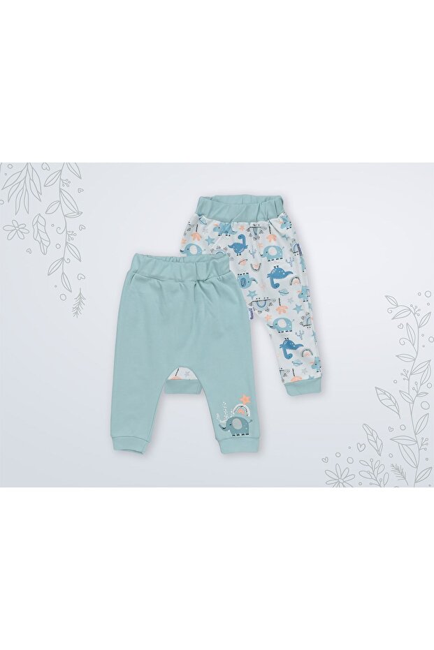 ERKEK ÇOCUK DİNOZOR BASKILI 2 PARÇA TEK ALT - 1