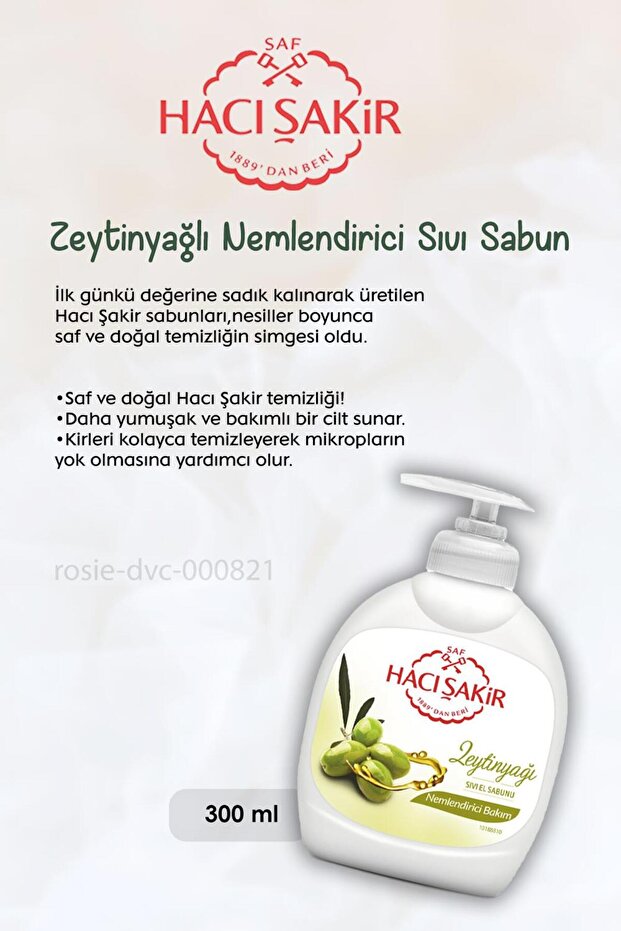 Zeytinyağlı Sıvı Sabun 300 ml, Ballı Şampuan 500 ml ve ROSIE - 3