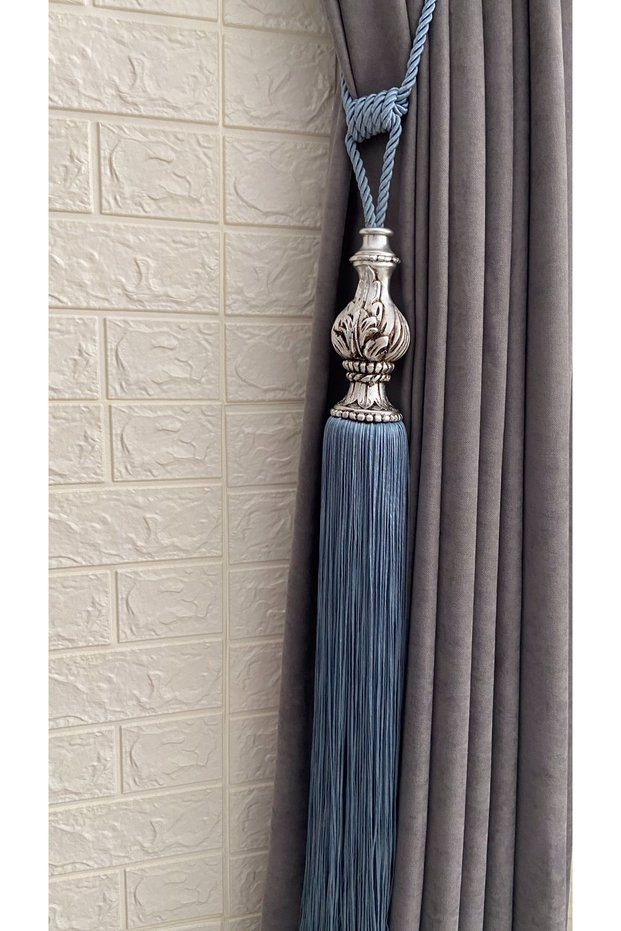 Curtain Accessory Polyester Vase Elegant Model Tasseled Bracket Cornice Mounting Kit 1 Piece