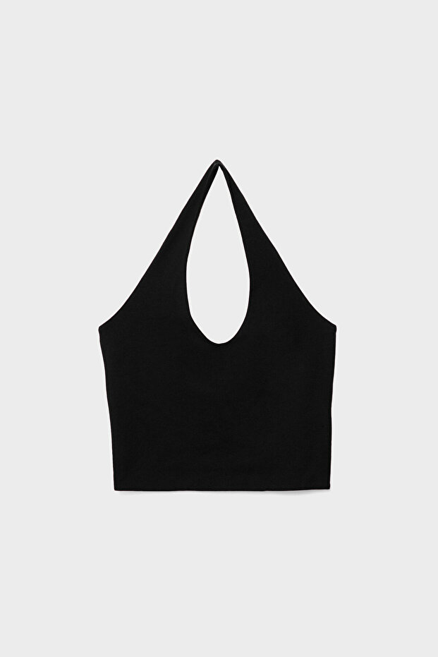 Halter yaka crop top - 5