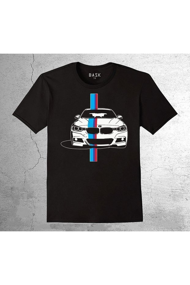Sports Car Automobile Printed Crew Neck Regular Fit Cotton Kids and Men's T-Shirt
