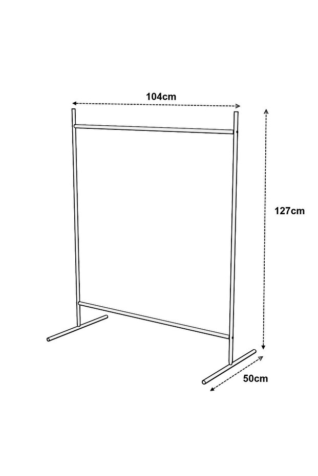 White Garment Dot Rectangular Hanging Clothes Rack - 6