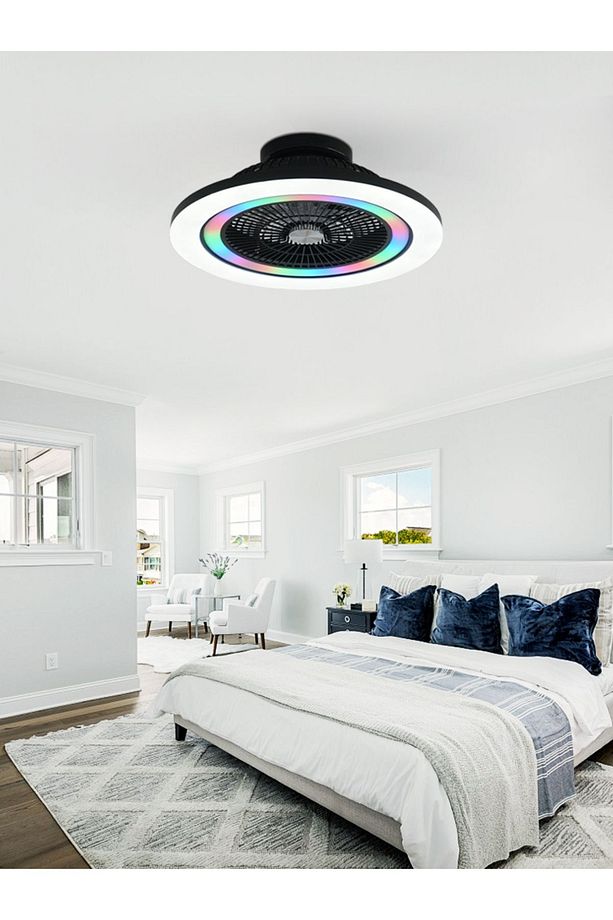 DLC OVEST RGB LED TAVAN VANTİLATÖRÜ KUMANDALI 58 CM - 8