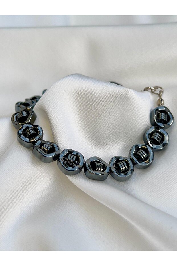 Round Hematite Stone Bracelet