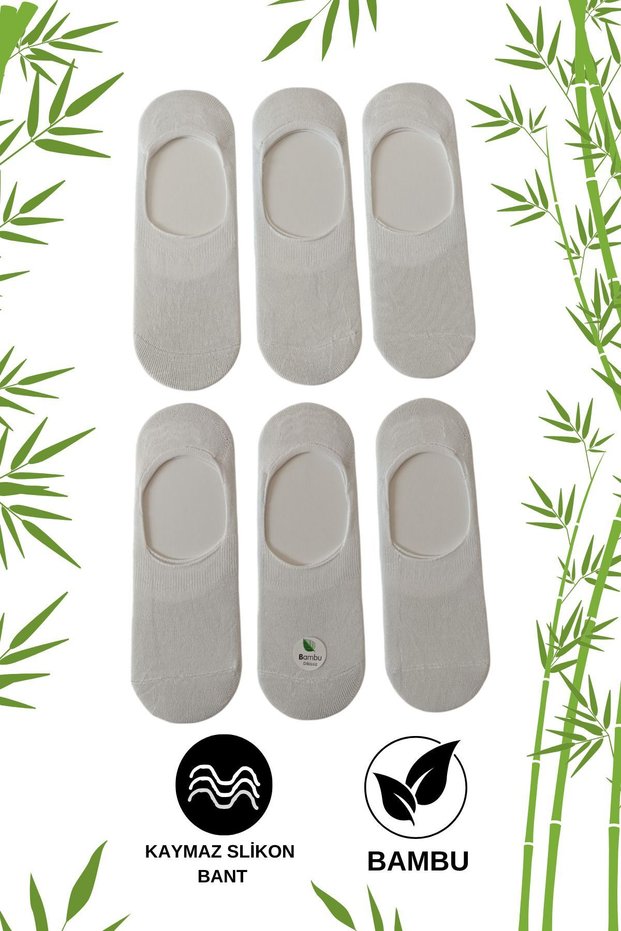 Bamboo Ballerina Silicone Non-Slip Seamless Unisex 6-Piece Socks
