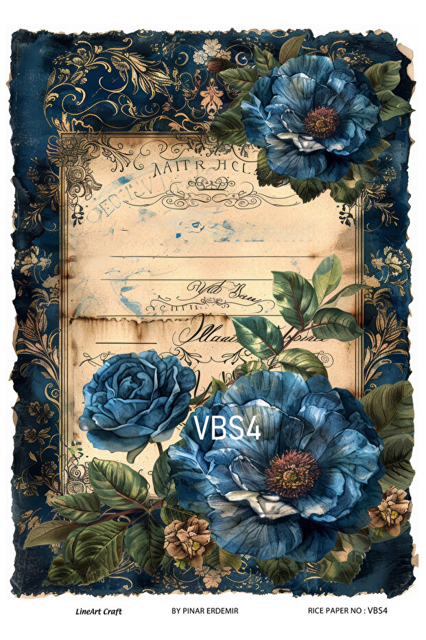 ورق ديكوباج LineArt بنمط نحاسي - LA-VBS4