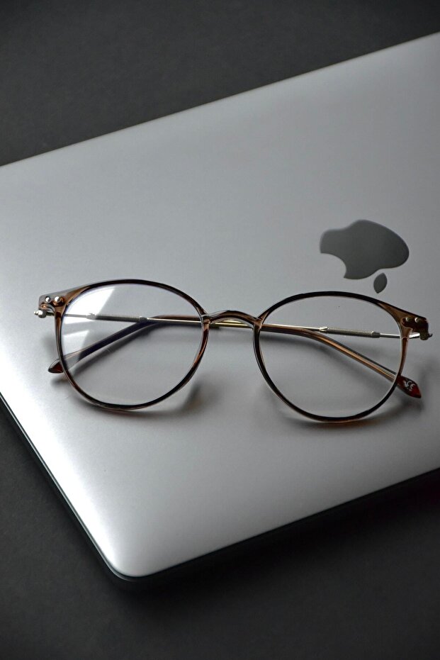Stephanie Unisex Women Men Brown Silver Blue Light Protected Blue Block New Season Glasses
