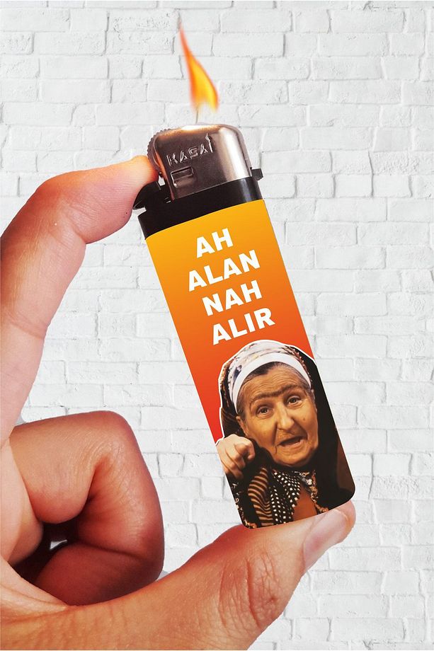 Çakmak Nine Ah Alan Nah Alır Recep Ivedik Baskılı Klasik Gazlı Çakmak - 1