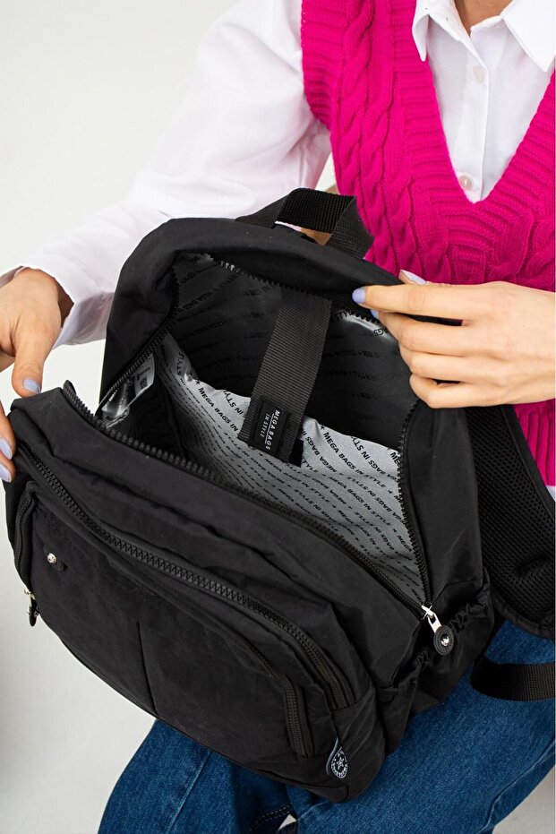 Mega Large Size Black School Backpack - 4