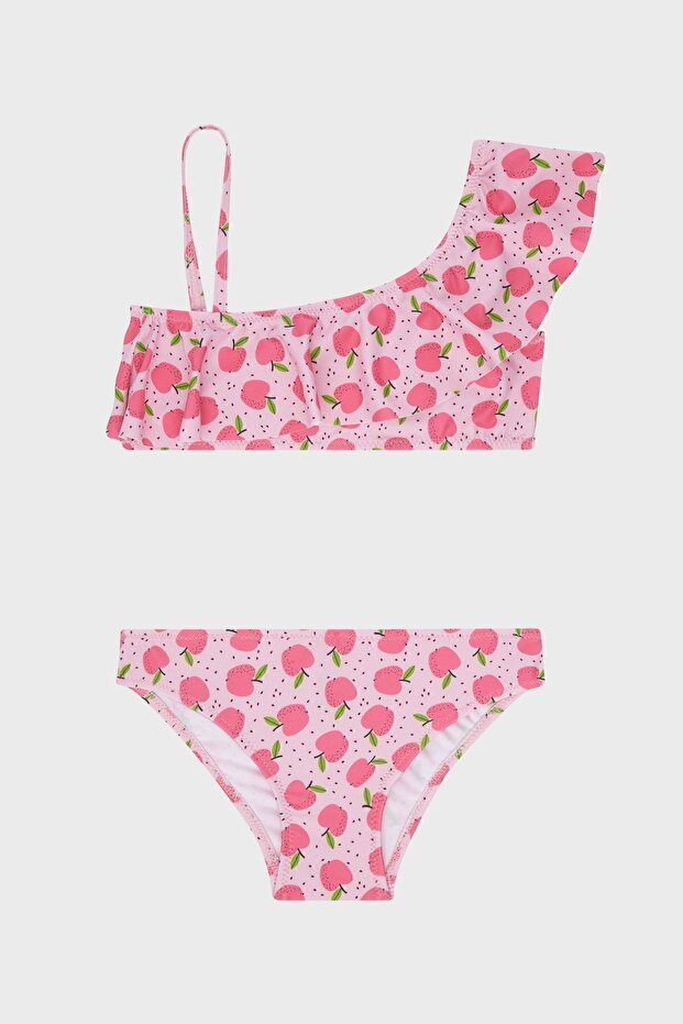 Single Shoulder Easy to Curable UV Protection Ruffle Girl's Bikini - Mela SB23110006