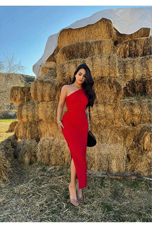 Rochie Sandy cu un singur umăr - 2