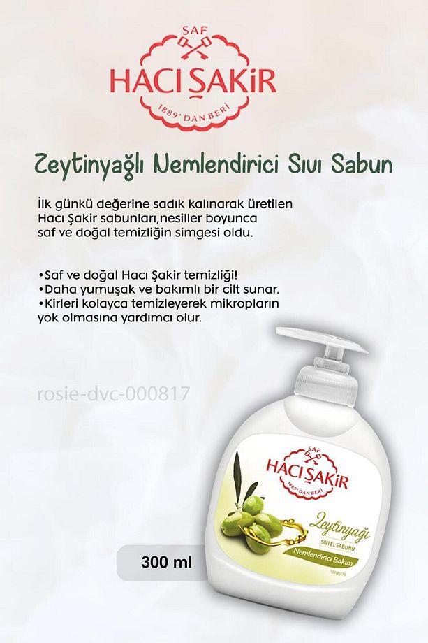 Zeytinyağlı Sıvı Sabun 300 ml, Hindistan Cevizli Şampuan 500 ml ve ROSIE - 2