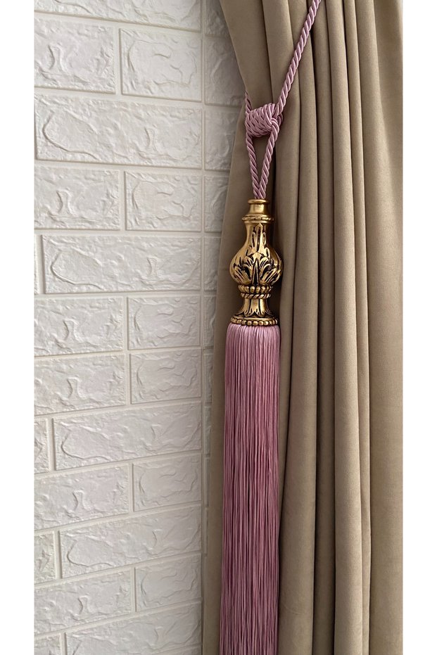 Curtain Accessory Polyester Vase Elegant Model Tasseled Bracket Cornice Mounting Kit 1 Piece