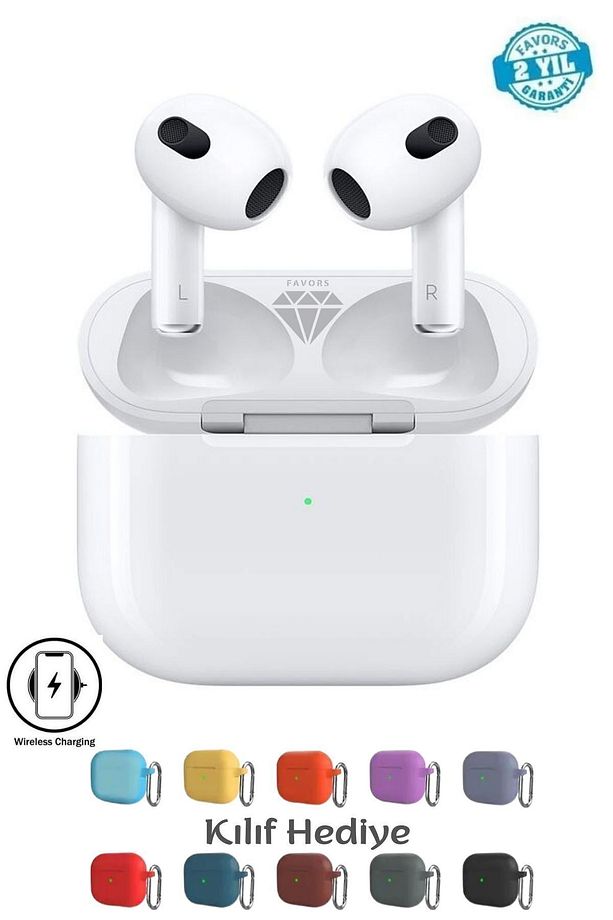 Pro 3. Nesil Ios Android Uyumlu Yeni Nesil Wireless Charge Bluetooth Kulaklık Kılıf Hediyeli - 2