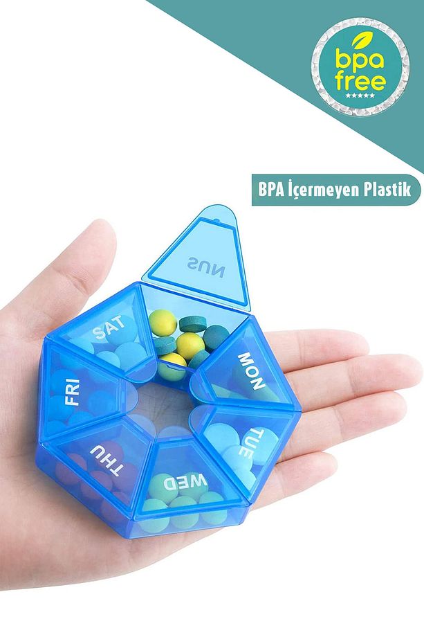 Haftalık İlaç Saklama Kutusu İlaç Hap Kutusu Plastik Şeffaf 10+ İlaç Saklama Kutusu İlaç Düzenleyici - 6