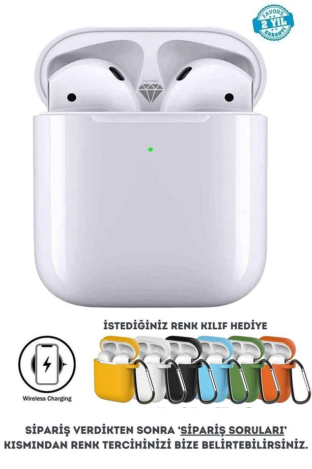 2. Nesil Ios Android Uyumlu Yeni Nesil Wireless Charge Bluetooth Kulaklık Kılıf Hediyeli - 1