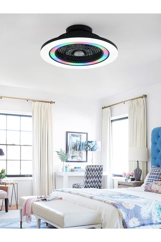 DLC OVEST RGB LED TAVAN VANTİLATÖRÜ KUMANDALI 58 CM - 4