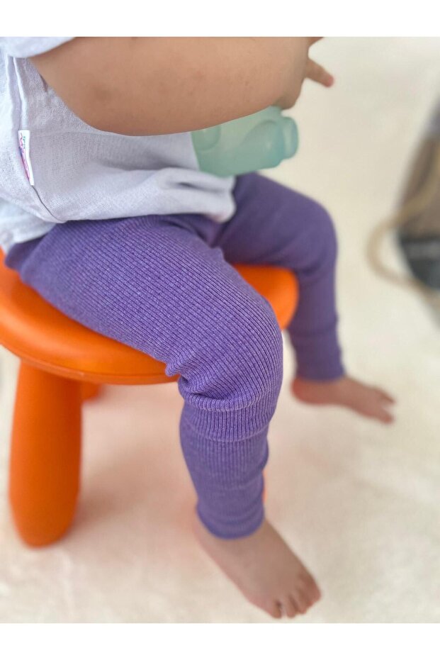 BABY-CHILD PURPLE RIBANA TIGHTS