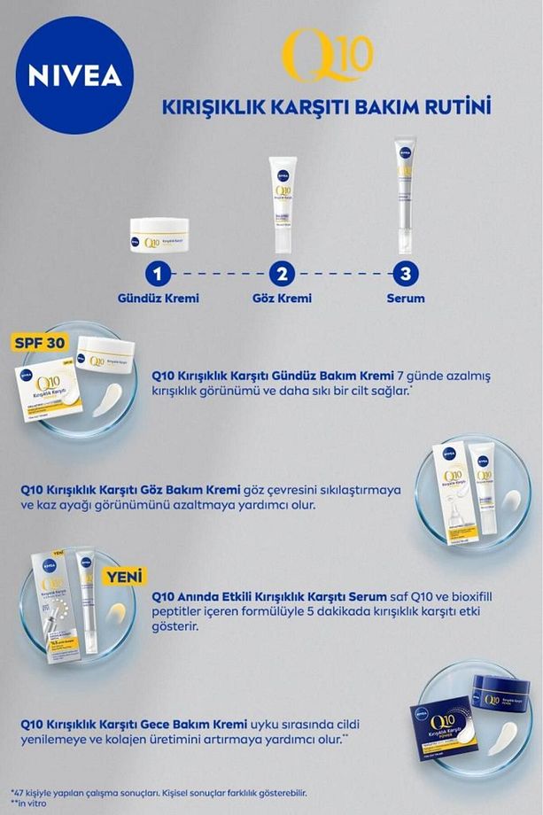 Q10 POWER ANTİ-WRİNKLE DAY FACE CARE CREAM 50ML, SPF15, FİRMİNG, Q10 AND KERATİN CARE PSSN3244 - 7