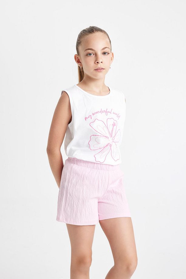 Kız Çocuk Pijama Takımı Baskılı Kolsuz Üst Şort C8499a824sm - 4