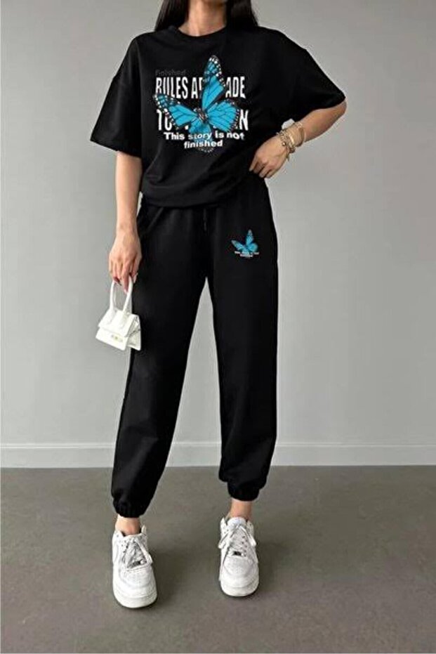 Butterfly Patterned Suit Set - 1