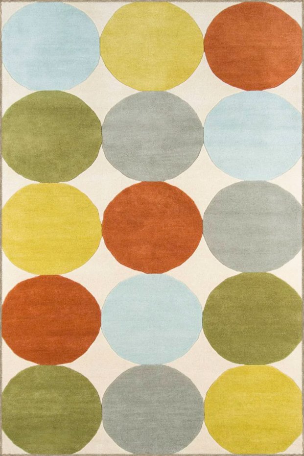Circle Pattern Colorful Decorative Carpet and Washable Carpet Miravip9649