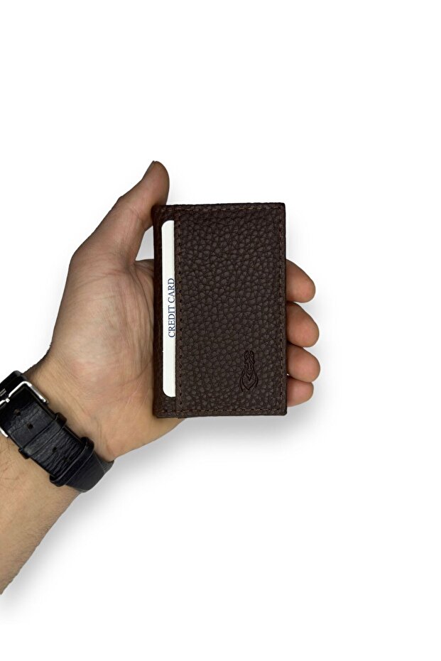 Vegan Card Holder Minimalist Design Transparent with Id Pocket Men's Credit Card Holder and Wallet