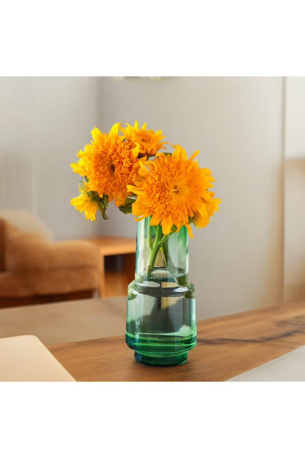 Yeşil Simple Cam Vazo - 4