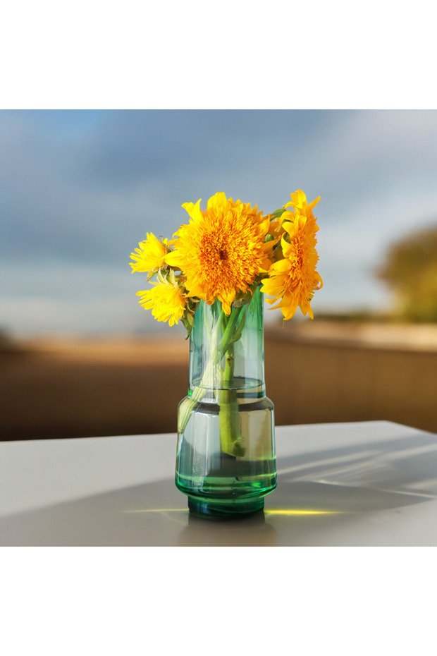 Yeşil Simple Cam Vazo - 7