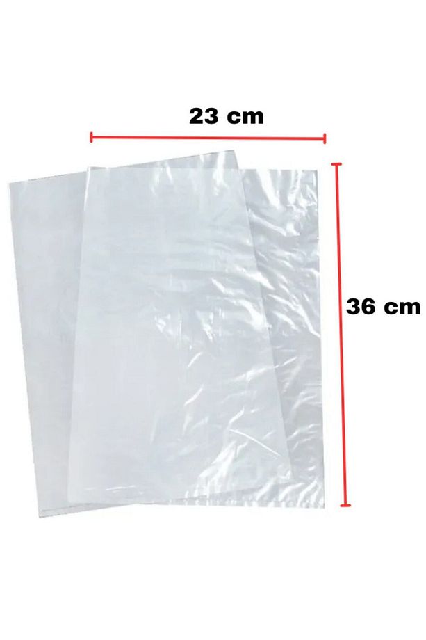 Bakkaliye Torbası 1 Kg Şeffaf Naylon Torba 2'lik 23x36 Cm Bakliyat Torbası Kalın Poşet - 2