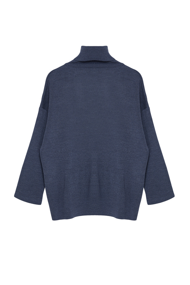 İndigo Geniş Kalıp Basic Triko Kazak TWOAW23KZ00206 - 7