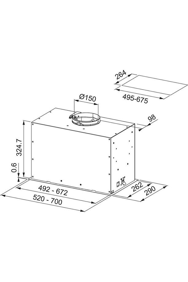 Box Flush Evo Fbfe Bk Matt A70 Matte Black Aspiratör - 2