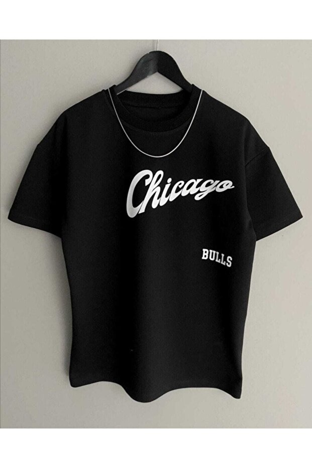 Unisex Chicago Custom Printed Oversize Combed Cotton T-shirt T-Shirt