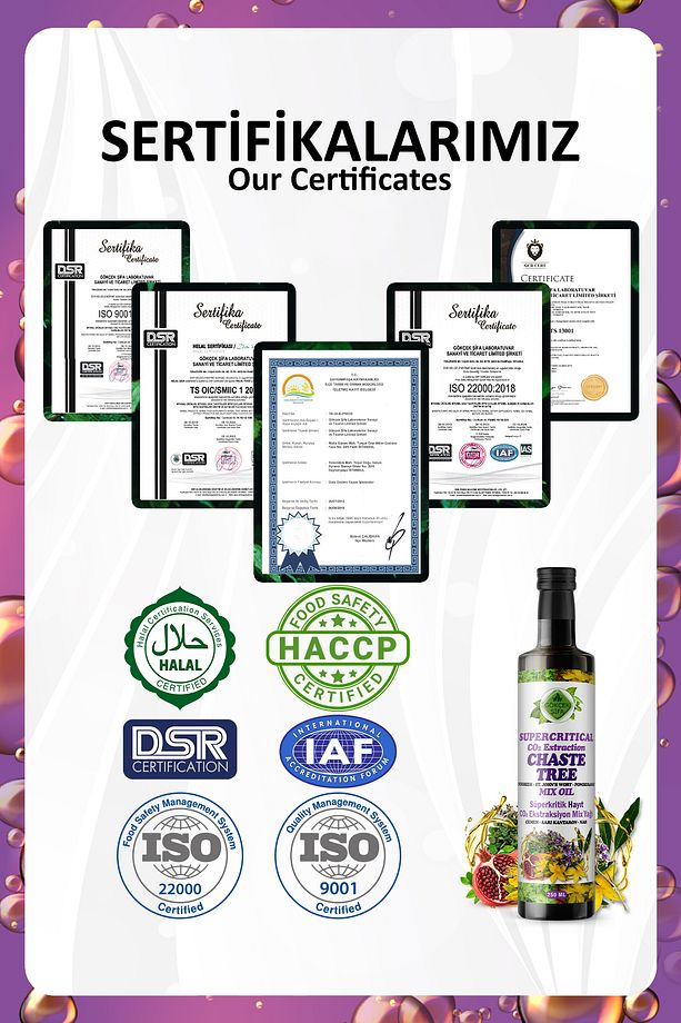 Hayıt Süperkritik Mix Yağı 250 ml (CHASTE TREE SUPERCRİTİCAL MİX OİL) - 8