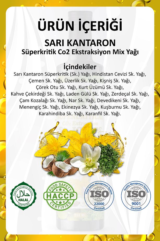 Sarı Kantaron Süperkritik Mix Yağı 250 ml (ST. JOHN'S WORT SUPERCRİTİCAL MİX OİL) - 3