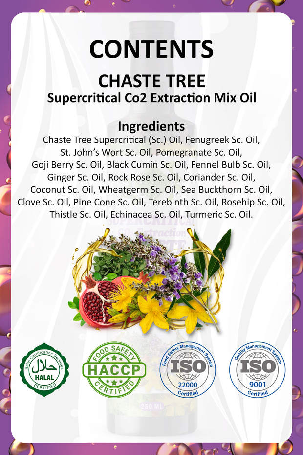 Hayıt Süperkritik Mix Yağı 250 ml (CHASTE TREE SUPERCRİTİCAL MİX OİL) - 4