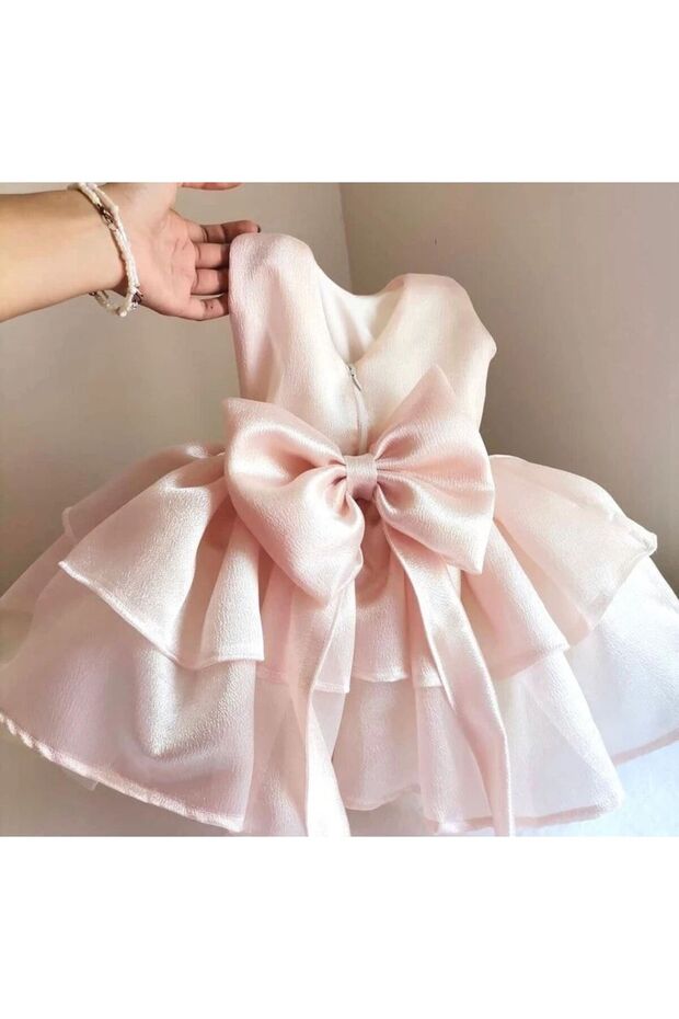 Thick Strap Organza Girls' Dress