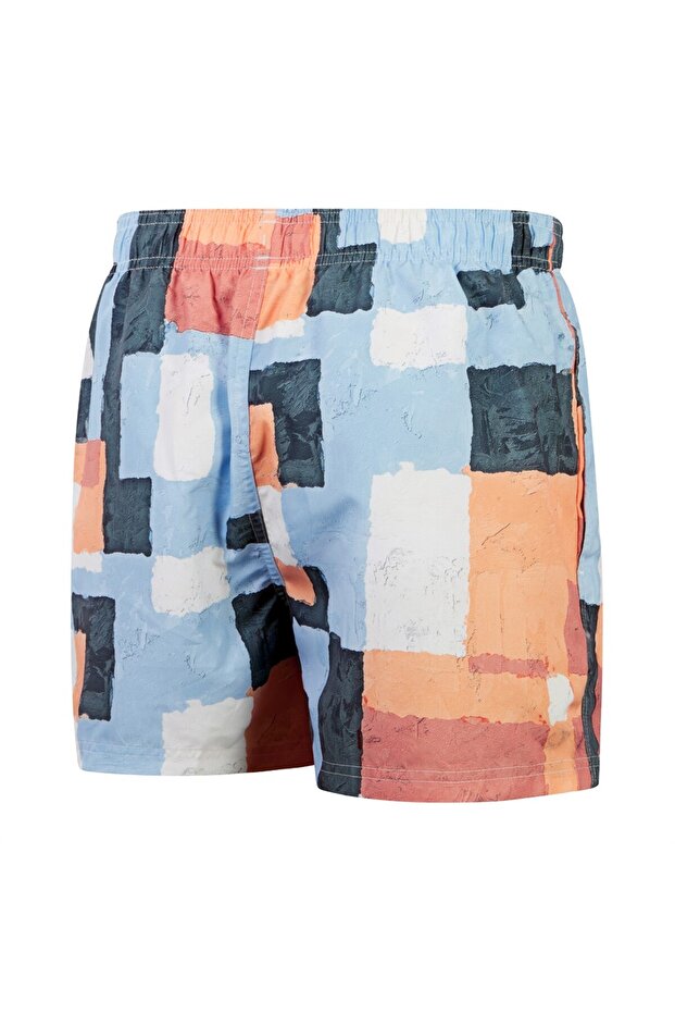 Digital Print Erkek Şort Mayo - 5