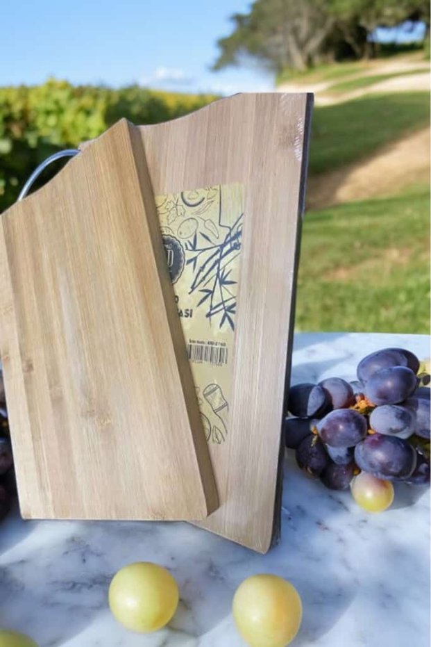 36x26 cm Wooden Chopping - Meat/Fruit/Vegetable Cutting Board with Holder