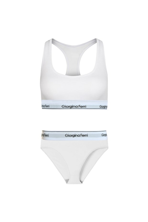 Set of 2 Women's Sports Bralet + Slip Panties Suitable for Daily Use Elsa