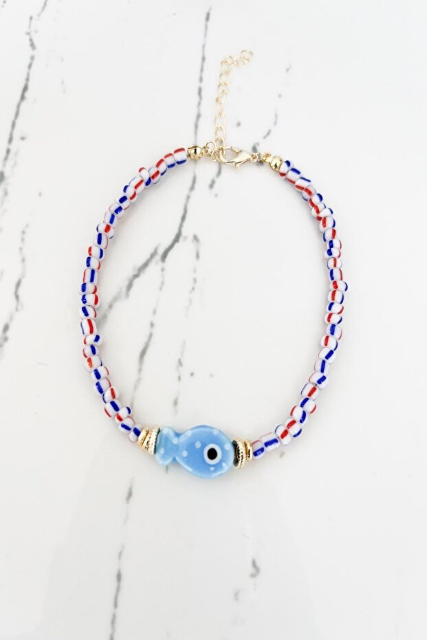 Balık Model Doğal Taşlı Halhal - 3