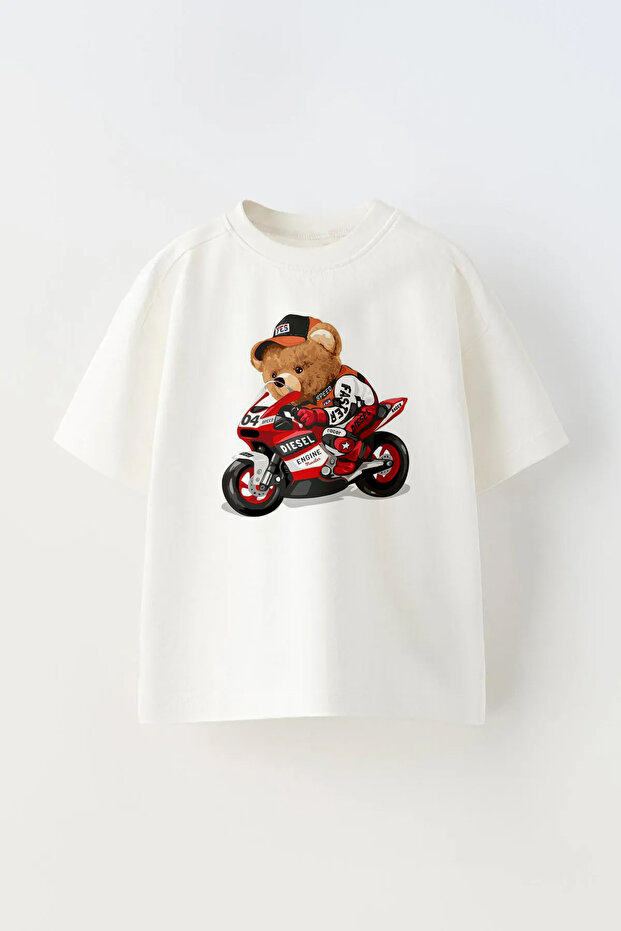 Teddy Bear Printed Children's Oversize T-Shirt