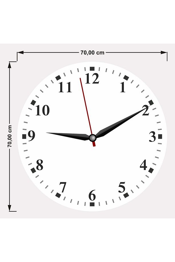 Kanvas (Ahşap) Duvar Saati - 70 cm - 4