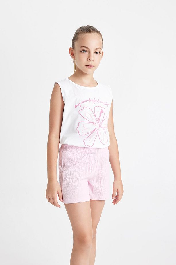 Kız Çocuk Pijama Takımı Baskılı Kolsuz Üst Şort C8499a824sm - 3