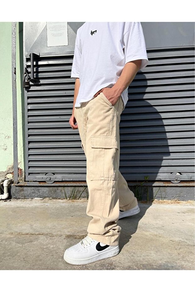 Pantaloni cargo largi premium - 6