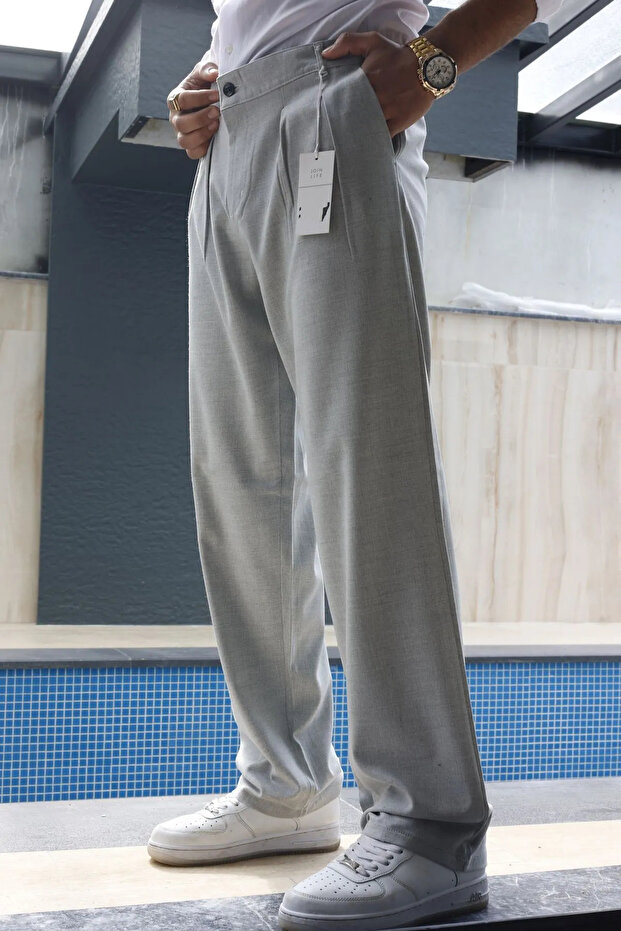 Baggy Double Pleated Pants Comfortable Fit New Season