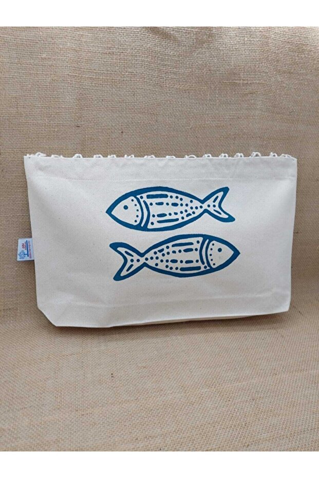 حقيبة شبكية بطبعة سمكة - 3