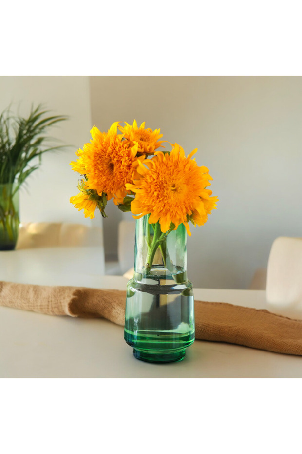 Yeşil Simple Cam Vazo - 3